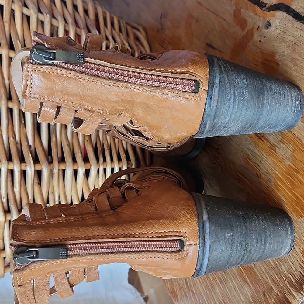 Free People Woven Leather Boots 41‎ US 10 - Picture 4 of 16